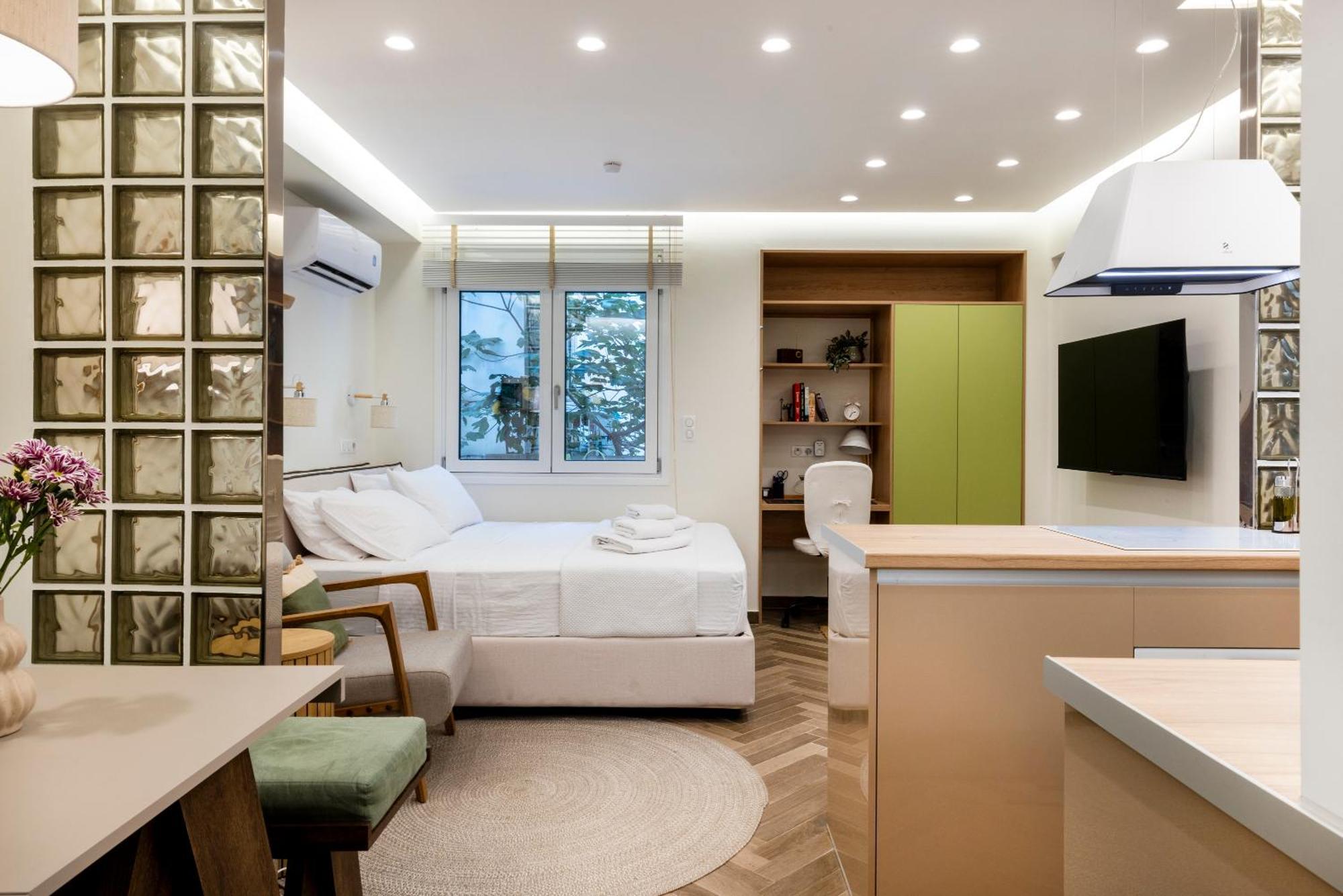 Studio Flat 21 At Evangelismos Metro Stn Athen Exterior foto